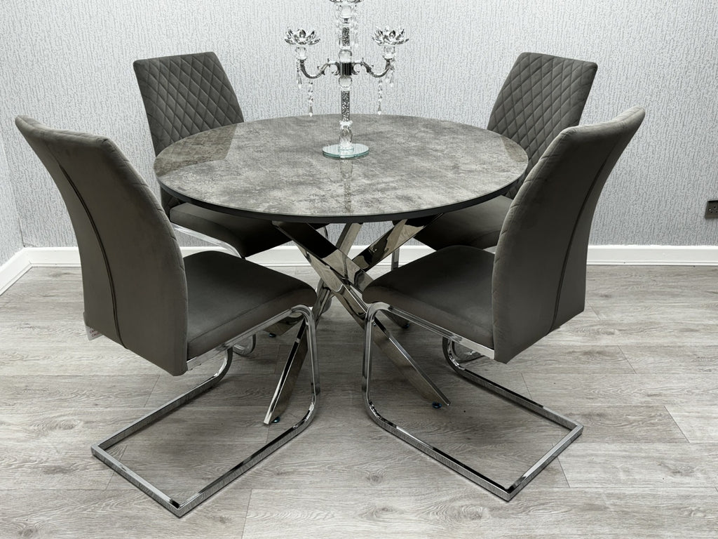glass Round Dining Set