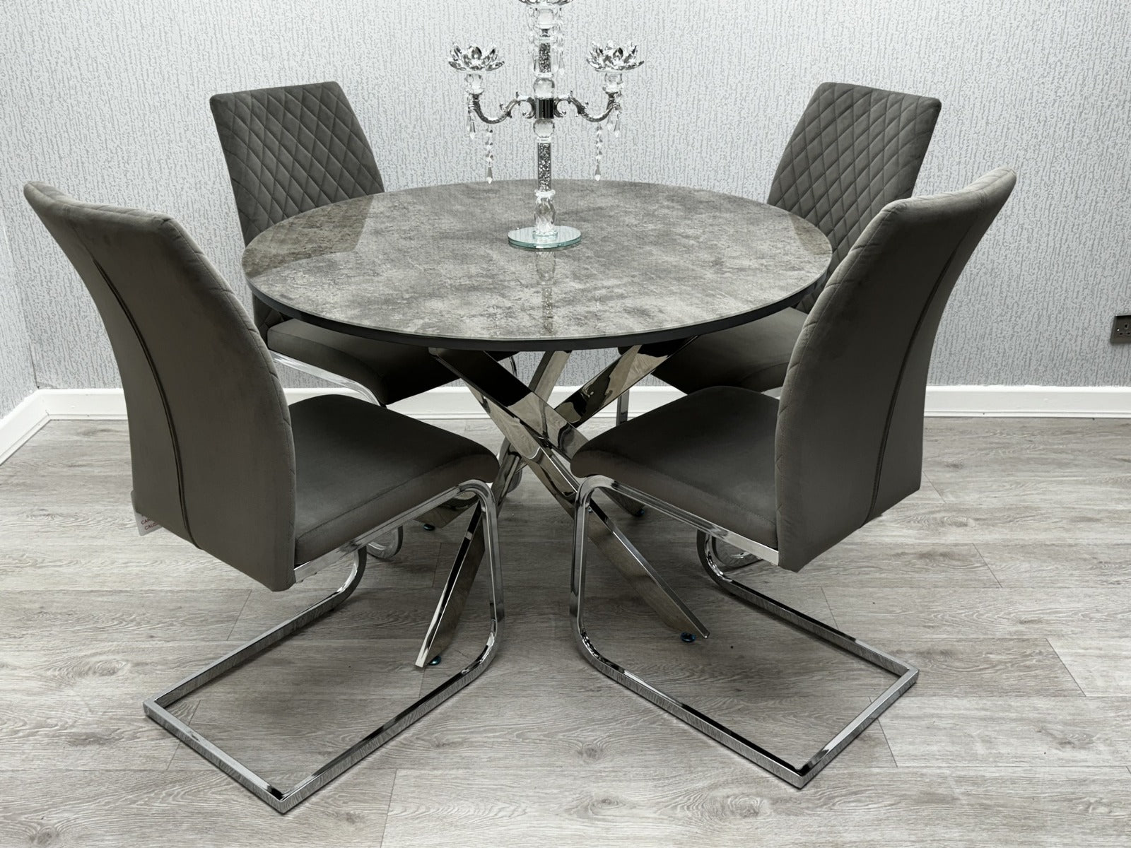 glass Round Dining Set
