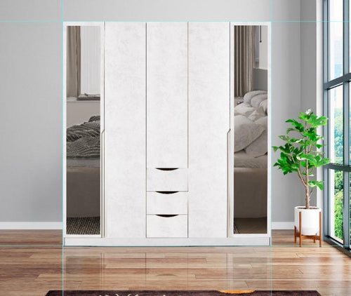 5-Door High Gloss Wardrobe