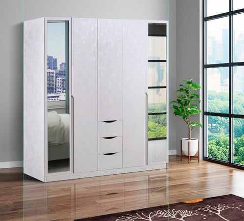 5-Door High Gloss Wardrobe